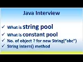 Java Interview - What is string pool