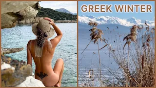 All alone when the tourists go home…you won’t believe you can do THIS in GREEK WINTER! ❄️