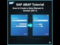 SAP ABAP Tutorial How to Create a Data Element Domain SE11