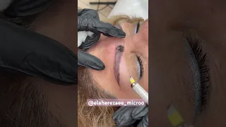 نکته های مهم ترمیم میکروبلیدینگ چیکار کنم هاشورها ظریف بمونه میکروبلیدینگ آموزشفیبروز فیبروز 