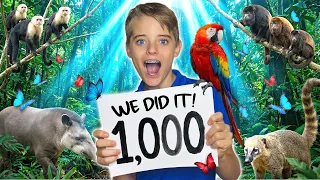 Kids Mystery 1000 Animals Challenge Completed! 🐾🐵🐬 Family Costa Rica Jungle Adventure