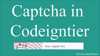 How to add Captcha in CodeIgniter Captcha Helper Part - 1