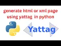 generate html or xml page using yattag in python