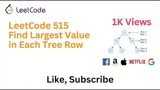 LeetCode 515 Find Largest Value in Each Tree Row Medium Complexity Problem