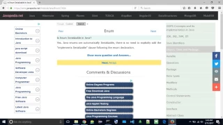 Is Enum Serializable in Java javapedia net