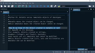 Python 45 Mutable versus immutable objects of datatypes