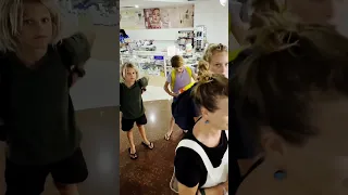 Trying out six people with groceries on motorbikes… good results! 🛵 #sailingfamily #indonesia