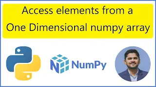 How to access elements from a One-Dimensional numpy array in Python