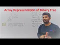 Array representation of binary tree Binary Tree Representation Data Structure Hindi Urdu