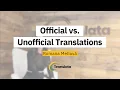 Official vs Translations Explained by Translata - Translation Agency