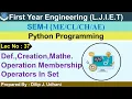Lec-37 - Def Creation Math Operation Membership Operator Python Programming First Year Engineering