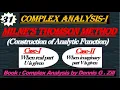 Lec Milne-Thomson Method Construction of an Analytic Function Complex Analysis