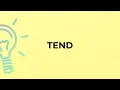 What is the meaning of the word TEND