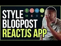 Apply css styles to a Reactjs application