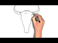 How to draw bull skull drawing Bull Skull One Line of Wild Elegance