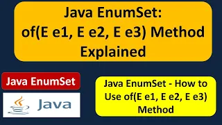 Java EnumSet of E e1 E e2 E e3 Method Explained EnumSet in Java