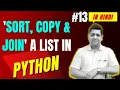 Sort Copy Join List in Python Complete Python Tutorial For Beginners in Hindi With Notes