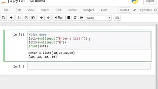 A program to read a list from keyboard in Python