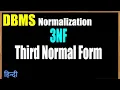 3NF Hindi Third Normal Form Normalization DBMS Jayesh Umre