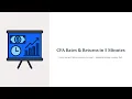CFA Rates Returns in 5 Minutes Simplified