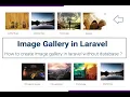 How to create image gallery in laravel without database