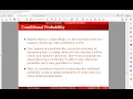 Conditional Probability With Solved Examples and Exercise Tutorial 2 F