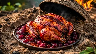 Have You Ever Seen Cherry-Marinated Chicken Cooked Under Hot Sand Before?