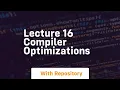lecture 16 compiler optimizations