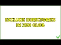 Exclude directories in ZSH glob