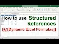 How to Use Structured References in Excel Table Column and Item Specifiers
