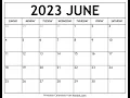 How to get free printable June 2023 calendar - Axnent