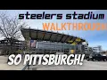 Walk-through Acrisure Stadium Heinz Field Club Level for Home Improvement Show 2023 Feb 5th Raw