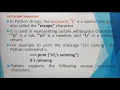 Escape Sequences in python with demo in tamil Part 12 Chapter 5 Unit 2 A Jaya Mabel Rani