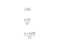 Simplify Radical Expressions Quadratic Equation Form