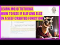 LEARN MOJO TUTORIAL - 20 HOW TO USE IF ELIF AND ELSE IN A FUNCTION