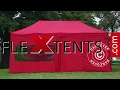 Pop up gazebo FleXtents Xtreme 3x6 m Red incl 6 sidewalls