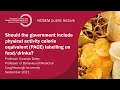 Should the government include physical activity calorie equivalent PACE labelling on