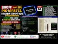 EDUCPP Part 64 PIC16F877A Timer2 Interrupt ISR Programming Complete Code Proteus Simulation in Tam