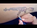 Drawing a Gun Tattoo AK-47 Tattoo Design