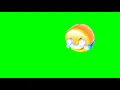 Dying laughing emoji green screen meme