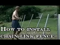 How to install chain link fence Propriety of techniques and materials used in chain link fences