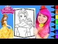 Coloring Belle Beauty and the Beast Disney Coloring Page Prismacolor Markers KiMMi THE CLOWN
