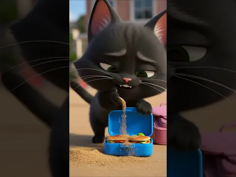 القط المشاغب يضع الرمال في طعام القط سمسم ولكن أصدقاءه يتدخلوا ويدعوه لتناول الطعام معهم