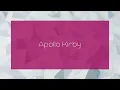 Lagu Apollo Kirby - appearance