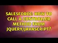 Salesforce How to call a controller method from 2 Solutions