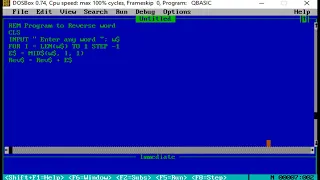 How to reverse a string in qbasic