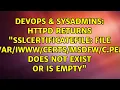 httpd returns SSLCertificateFile file c pem does not exist or is empty
