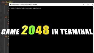 Perfect Python Practice 1 Game 2048 in Terminal Demo