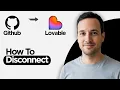 How to Disconnect GitHub From Lovable AI 2026 Full Guide