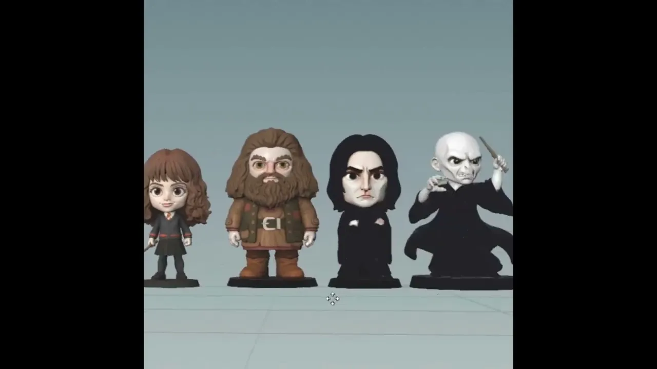 Harry Potter STL Files - Harry Hermione Ron - Wizarding World 3D Print Models
